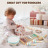 LeeQee 1 2 3 Set 3+ Montessori Toys for Year Old - Wooden Toys Baby Musical Instruments, Neutral Colors Percussion