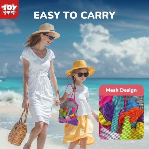 TOY Life Beach Toys, Sand Toys for Toddlers 1-3, Beach Bucket, Sand Castle Building Kit for Kids Ages 4-8, Summer Toys.