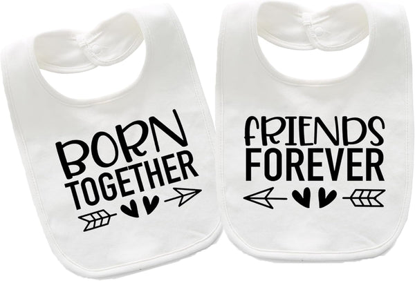 Baby Twins Bibs Best Friends Newborn Baby Bibs Cute Toddler Bibs Set