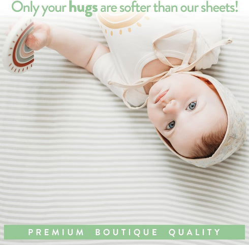 Travel Crib Fitted Sheets, Compatible With Guava Lotus, Baby Bjorn, Dream on Me Travel Crib, 2 Pack
