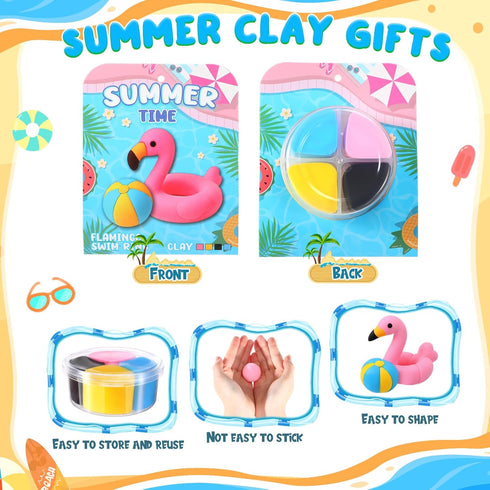 30 Sets Summer Capoda Air Dry Clay Kit for Kids End of School Year Gifts DIY Modeling Clay Arts Crafts Kit for Beach