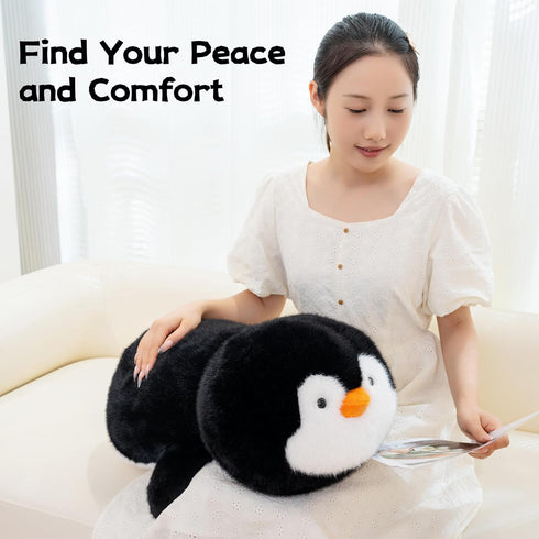 5 23.6Inch Gudisi Pounds Weighted Penguin Stuffed Animals Large Weighted Penguin Plush,Huggable Companion for Kids