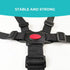 Adjustable 5 Point Harness Seat Belt for Baby, Full Protection Security Harness for High Chair and Pushchair, Black