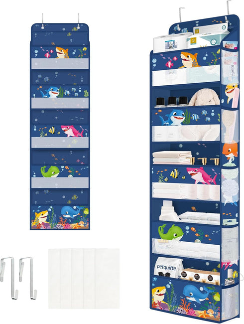 Clastyle Ocean Animals Over the Door Organizer Fish Nursery Hanging Storage Organizer