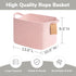 Goodpick Woven Storage Basket for Shelves, Small Rectangle Baby Nursery Basket, Towel Baskets, 13 x 10 x 9 Inches,