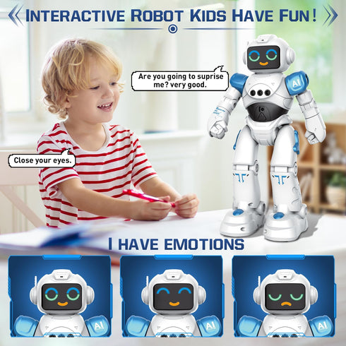 Programmable 3 4 5 6 7 8 VATOS Robot Toys for Kids - Smart Talking Voice Remote Control Robot, Gesture Sensing Emo