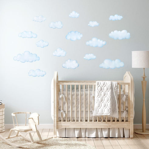 DECOWALL DS9-1702 Clouds Kids Wall Decals, Peel and Stick Removable Wall Stickers for Kids Nursery Bedroom Living Room