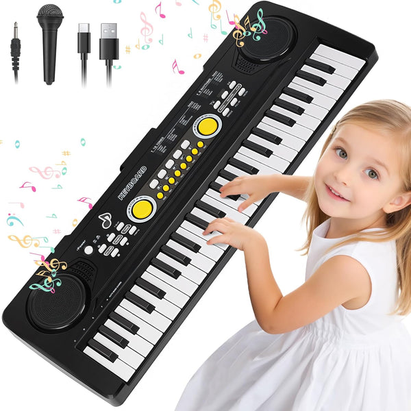 Drmukie 49 Key Piano Keyboard for Kids Music Toys Ages 3-5 Electronic Keyboards