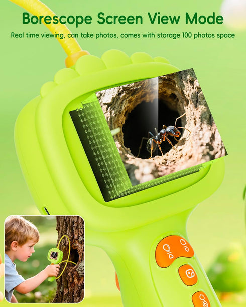 Ashfly 3 4 5 6 7 8 2.4" Borescope Camera with Light for Kids, STEM Science Educational Toy for Years Old Boys & Girls