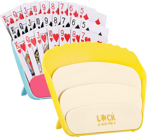 Prudiut 2 PCS Card Holders for Playing Cards, Playing Card Game Holders