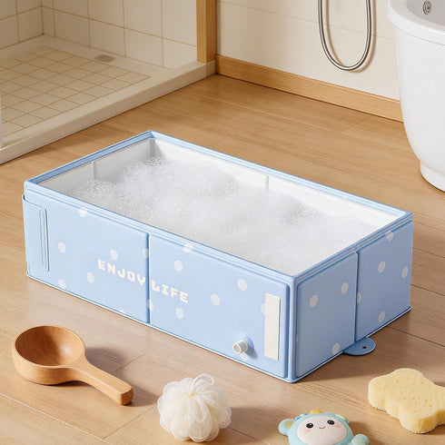 Generic 76x40x21cm, Portable Bathtub, Kid Friendly Comfort Design, Tddler Tub, Anti-Slip Shower Basin, Easy Drain