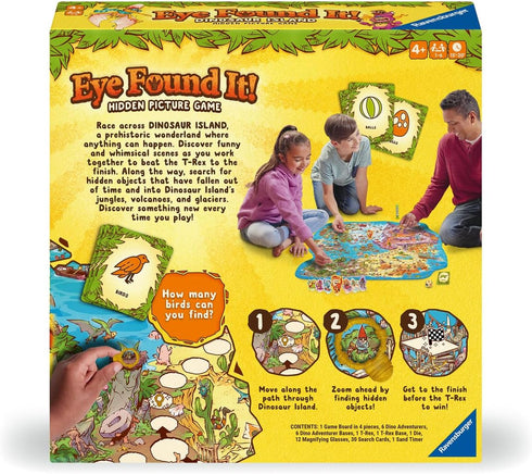 Ravensburger Dinosaur Island Eye Found It! Board Game, Engaging Family Fun with Colorful Dinosaur Scenery