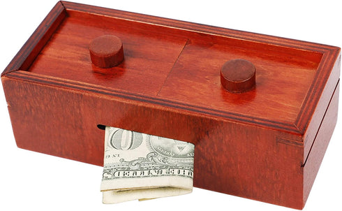 ATDAWN Secret Puzzle Gift Case Box, Wooden Money and Gift Card Holder Box with Hidden Compartments