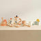 PairPear Wooden Tea Set for Kids, 19-Piece Pretend Tea Time Play Set