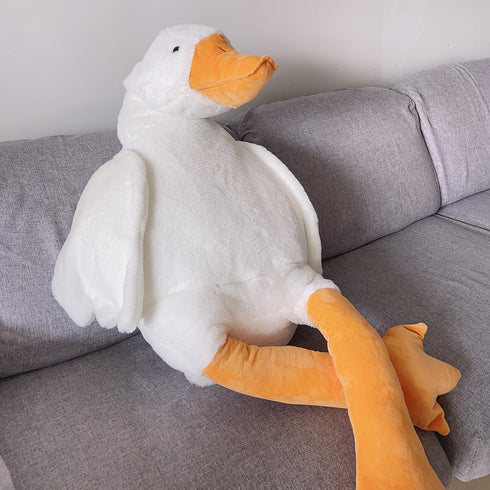 Haengbuk-Goose Giant Stuffed Animal, 51.2in/130cm Soft White Swan Plush Hugging Pillow, Gift for Kids, Friends, Family