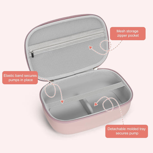 Breast Pumps Carrying Bag Compatible with Most of Wearable Breast Pumps, Hard Shell Wearable Breast Pump Bag