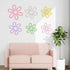 Dimeho 6pcs 3 Boho Nursery Decor Daisy Flower Woven Macrame Wall Hanging Size Daisy Flower Wall Decor Bohemian Nursery
