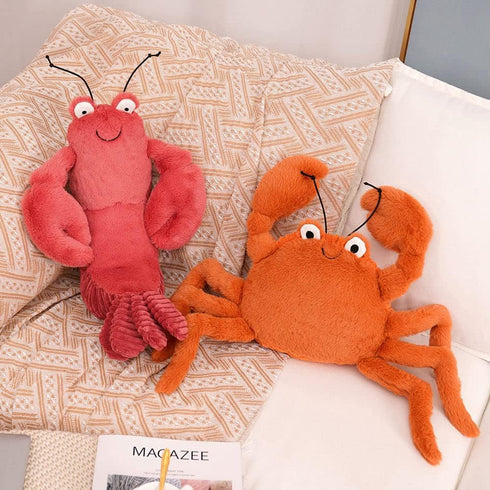 XIYUAN 17" Lobster Plush Toy - Stuffed Sea Animal Pillow for Home Decoration Gifts