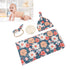Set Cozy 4) Vibrant Floral Print Newborn Swaddle Blanket with Hat and Headband, and Breathable, for Boys and Girls