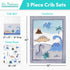 Set 3 Set, La Premura Baby Crib Bedding for Boys Dinosaur Piece Standard Size Nursery Crib Comforter Grey/Blue - Unisex
