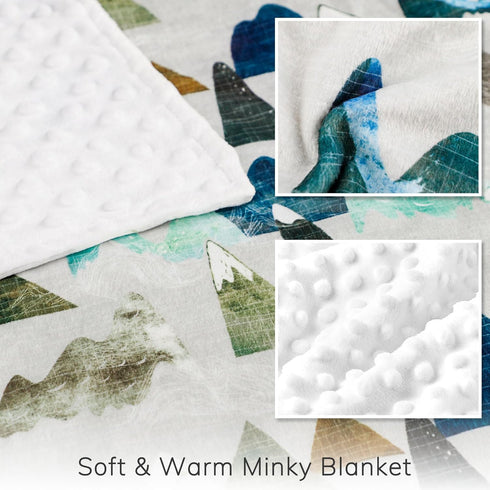 30 40 Inch TANOFAR Baby Blankets, Adventure Mountains Fleece Toddler Blanket for Boys Girls, Dotted Backing, Double