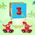 Set, 1 2 3 Atoylink Toddler Dinosaur Sorting and Stacking Toys with Magnetic Wooden Dinosaur Train Baby Number Blocks