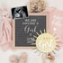 Double Sided Sun Gender Reveal Sign, Boho Sun Baby Boy or Girl Pregnancy Birth Announcement Wooden Sign, It's A Boy