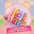 PinkSheep Unicorn Beads Pendant Bracelet for Kid Girl, 6PC Rainbow Friendship Gift