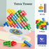 Tetra Tower Balancing Stacking Toys, 32PCS Board Games for Kids & Adults, 2 players Balance Game Team Building Blocks STEM Toy with Storage Bag, Boys Girls Gifts, Perfect for Family, Parties, Travel
