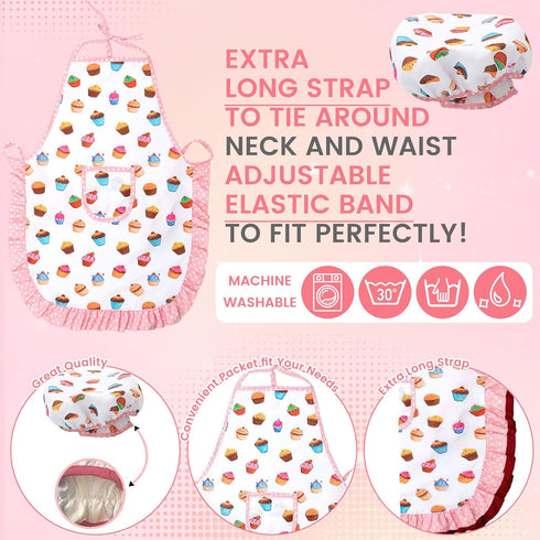 3 11 Sets Otters Kids Chef Hat and Apron, PCS Chef Costume Pretend Play Kitchen Toys Baking Tools for Toddler