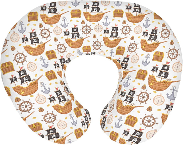 Cute Pirate Treasure Map Baby Nursing Pillow Covers for Boy Girl Pirates