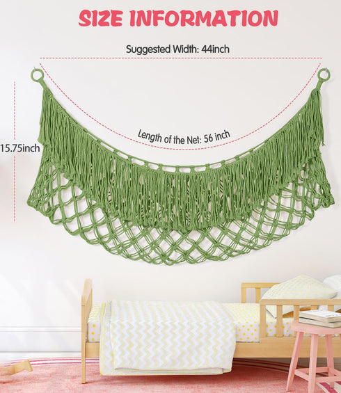 Hammock 56'' Hammock Stuffed Animal - Extra Large Long, Stuffed Animal Storage, stuffed animal Holder net, Large