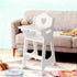 PHOKID 18 Inch 3+, 18" Doll High Chair for Pretend Play - Wooden Doll Furniture with Safety Belt, Footrest & Flower