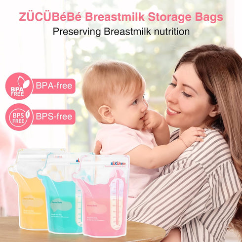 ZCBB Bags(360 Count)8oz Breastmilk Storage Milk Storage Bags for BreastfeedingBPA Free with Easy Pour Spout, Self