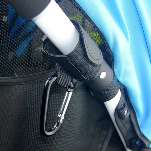 AKOAK 2 Pack Baby Stroller Hooks - Skidproof Leather Multi-Purpose Hooks for Diaper Bags and Shopping Bags