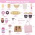 Playset 23pcs Sets SIMPLIPLAY Wooden Bakery Food Toys, Wooden Pretend Play Food for Kids, Play Kitchen Accessories