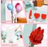 Nubee Sets 8+ Valentines Brown Bear Building Toys Compatible for Lego, Cute Swing Bears Building with Heart, Flowers, I