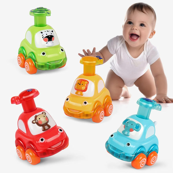 Amy&Benton Animal Car Baby Toys for 1-2 Year Old Boy, First Birthday Gifts for Toddler