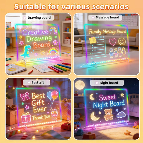 Colors,16''Drawing Tablet,6 8 13 3+,Tracing Led Note Board with Modes & Colors Light Up Drawing Board,Kids Toy