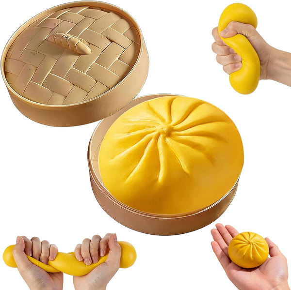 Silkivana Dumpling Squishy, Mystery Squishy Dumpling Box, Soft Squeeze Dough Ball for Stress