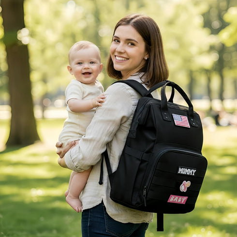 Backpack Backpack Daddy/Mommy Diaper Bag for Dad and Mom with USB Charging Port Stroller Straps and Insulated
