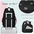 18 Backpack 4 LORADI Pockets Large Diaper Bag with Insulated Pockets and Stroller Clips, Baby Shower Essentials (Black