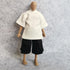1/12 Scale Male Clothes, Men's T-Shirt and Pants for 6 Inch Action Figure Body Doll (A)