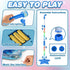 MOEAWS Set, 3-5 5-9, Kids Guitar and Microphone Toy Guitar with Adjustable Volume and Strap, Microphone with Stand