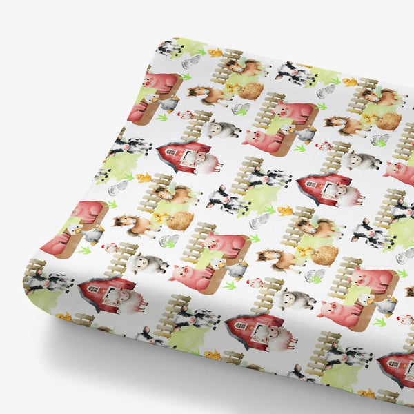 HawSkgFub Farm Animals Life Barn Changing Pad Cover for Baby Girls Boys,