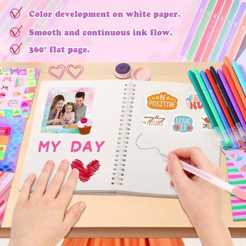8-14 Nsrzua DIY Journal Kit for Girls,Toys for Ages and Birthday Gifts for Girls.