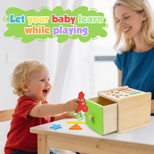 1 1-3 12-18 Montessori Wooden Toddler Toys for Year Old, Fine Motor Skills Toys for Year Old, Month Baby Educational