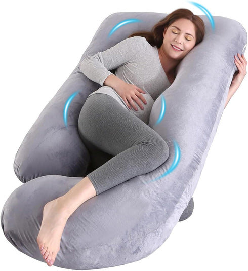 Wodsfay U-Shaped Pregnancy Pillow for Sleeping, Full Body Support for Back, HIPS &