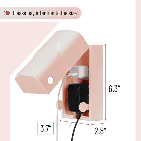 Bates Baby Safety Outlet Cover Box, Pink Plug Covers for Baby Proofing, Socket Covers for Child Safety
