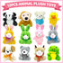 Tuzuaol 12 Pcs Easter Eggs Filled with Mini Plush Animals Toy for Easter Basket Stuffers, Prefilled Easter Eggs